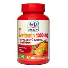  VITADAY C-VIT.1000MG+D3 500NE+CSIPKE RAGOTAB.60X vitamin és táplálékkiegészítő