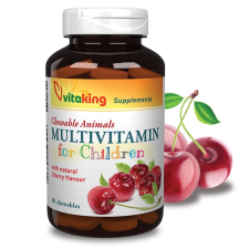 VITAKING MULTIVITAMIN GYEREK MEGGYES RÁGÓTABLETTA 90X vitamin és táplálékkiegészítő