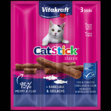 Vitakraft | Cat Stick Mini | Jutalomfalat | Tőkehal, fekete tőkehal - 3x6 g jutalomfalat macskáknak