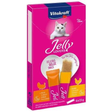 Vitakraft Jelly Lovers zselés jutalomfalat macskáknak csirkés és pulykás (4 csomag | 24 x 15 g = ... jutalomfalat macskáknak