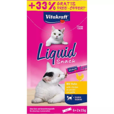 Vitakraft Macska Folyékony Jutalomfalat Taurinnal & Csirkehússal 6x15g + 33% ajándék jutalomfalat macskáknak