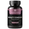 VitalHarmony Beauty Komplex – Super Strength Kapszula (90 db) – Prémium szépségvitamin extra magas hialuronsavval (240 mg), cinkkel, biotinnal, C- és E-vitaminnal a ragyogó bőrért, dús hajért és erős körmökért