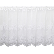  Vitrázsfüggöny BC100 60 cm magas fehér virágos méteráru lakástextília