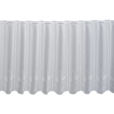  Vitrázsfüggöny V3051 45 cm magas fehér levélmintás méteráru lakástextília