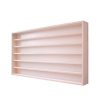Vitrine42 Fali vitrin modell szekrény 6 polc 110 x 58 x 8,5 cm makett kisautó, modellvasút gyűjtő plexi tolóajtóval