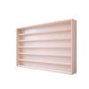 Vitrine42 Fali vitrin modell szekrény 6 polc 80x58x8,5 cm kisautó, kisautó, modellvasút gyűjtő plexi tolóajtóval