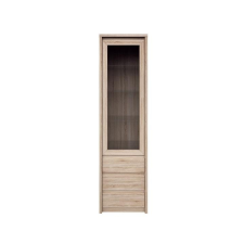  Vitrines szekrény, DTD laminált, tölgy sonoma, NORTY TYP 4 bútor