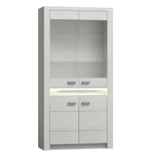  Vitrines szekrény, kőris fehér, INFINITY I-03 bútor