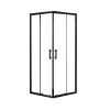 Viva Aqua FEKETE zuhanykabin - 90 SZÖGLETES - víztiszta 6 mm - vízlepergető üveggel - 90 x 90 x 190