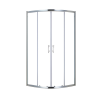 Viva Aqua Max 90x90 cm íves két tolóajtós zuhanykabin zuhanytálcával és króm szifonnal, krómozott elemekkel, 190 cm magas