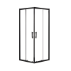 Viva Aqua Zuhanykabin SZÖGLETES FEKETE Profil - 6 mm víztiszta vízlepergető üveg - 90 x 90 x 190 cm