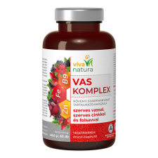 Viva natura vas komplex szerves vassal, cinkkel és folsavval kapszula 60 db gyógyhatású készítmény