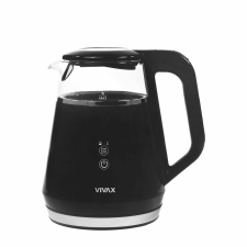 Vivax WH-100DB vízforraló, 1100 W, 1 liter, digitális, üveg, fekete vízforraló és teáskanna