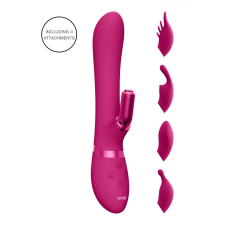 VIVE Chou - akkus, cserélhető fejes csiklókaros vibrátor (pink) vibrátorok