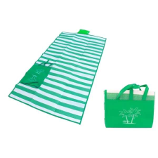  Vízálló strandszőnyeg beépített párnával, 175 cm x 90 cm, zöld vizes játék