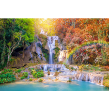  Vízesés színek tapéta, 400 x 250 cm tapéta, díszléc és más dekoráció
