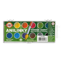  Vízfesték KOH-I-NOOR brillant aquarell kerek 12-es kréta, festék és papír