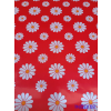  Vízhatlan mintás ív 70x100cm - 12 Szirmú - Piros