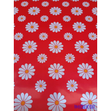 Vízhatlan mintás ív 70x100cm - 12 Szirmú - Piros dekorációs kellék