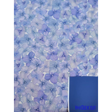  Vízhatlan mintás ív 70x100cm - Hortenzia mintás - Kék dekorációs kellék