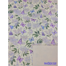 Vízhatlan mintás ív 70x100cm - Lepke mintás - Krém dekorációs kellék