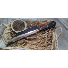  Vízibivaly szarv markolatú kés 25cm idegen nyelvű könyv