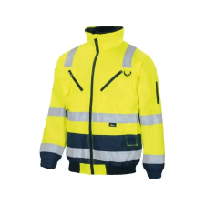VIZWELL láthatósági 4 az 1 BEN pilótadzseki fluo sárga-tengerkék l vizwell termék láthatósági ruházat