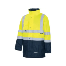 VIZWELL láthatósági 5 az 1 BEN parka fluo sárga-tengerkék m vizwell termék