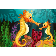  Vlies Fotótapéta - Two seahorses - 375x250 cm tapéta, díszléc és más dekoráció