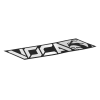 VOCA Racing 110x40 mm fekete-króm hőálló matrica (egy darabos) Voca Racing Kategorizálatlan termékek