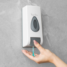 VOG&amp;ARTHS Szappanadagoló - kézzel működtethető - 350 ml - fali - fehér fürdőszoba kiegészítő