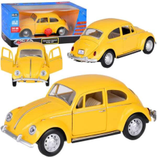  Volkswagen bogár 1967 modellautó 1:36 sárga hang-fény effektekkel makett
