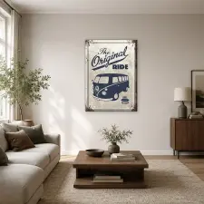  Volkswagen retro mikrobusz sziluett vászonkép dekoráció