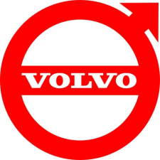 VOLVO LOGÓ MATRICA 15CM X 15CM PIROS autó dekoráció