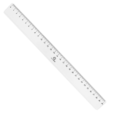 Vonalzó 30cm, kemény műanyag Bluering® vonalzó