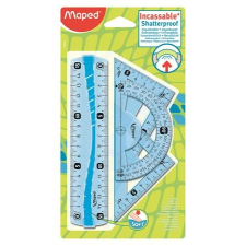  Vonalzókészlet, kicsi, műanyag, hajlítható, 4 darabos, MAPED &quot;Flex&quot; vonalzó