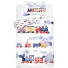  Vonatos ovis ágynemű (happy toy train) babaágynemű, babapléd