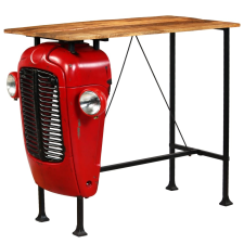  vörös tömör mangófa traktoros bárasztal 60 x 120 x 107 cm bútor