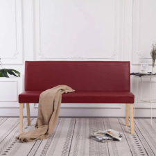  vörösbor színű műbőr pad 139,5 cm bútor