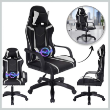 VORTEX gamer, irodai forgószék fekete műbőr kárpitozássa KO35B forgószék