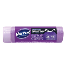 Vortex VORTEX Szemeteszsák 60 Literes, húzószáras levendulás - 10db tisztító- és takarítószer, higiénia