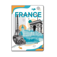 VOYAGE Notebook füzet - 96 lapos vonalas A5 - FRANCE füzet