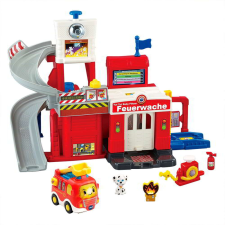 Vtech 80-543004 Tut Tut Baby - Játékváros tűzoltóság épület Hanggal autópálya és játékautó
