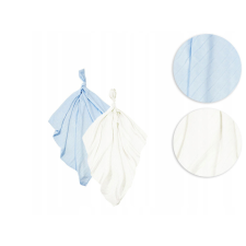 Vulpi Bambusz pelenka mini 100% bambusz 30x30 - 2 db Szín: kék-fehér mosható pelenka