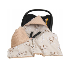  Vulpi Takaró motorháztetővel az autósüléshez Minky Baby 80x80 Szín: zsiráf babaágynemű, babapléd