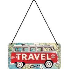 VW BULLI SAMBA - Let's Travel The World - Fémtábla dekoráció