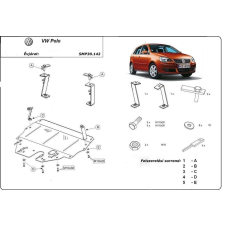  VW Polo New, 2009-2018 - Motorvédő lemez autóalkatrész