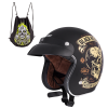 W-TEC Black Heart Bukósisak W-TEC V541 Black Heart Skull Horn, matt fekete XS (53-54)