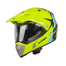 W-Tec Bukósisak W-TEC Dualsport Fluo Sárga-Kék M(57-58) bukósisak