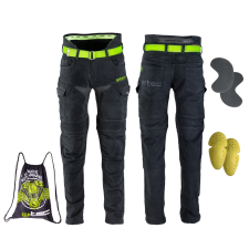 W-Tec Férfi motoros farmer W-TEC Aredator 32 fekete motoros nadrág